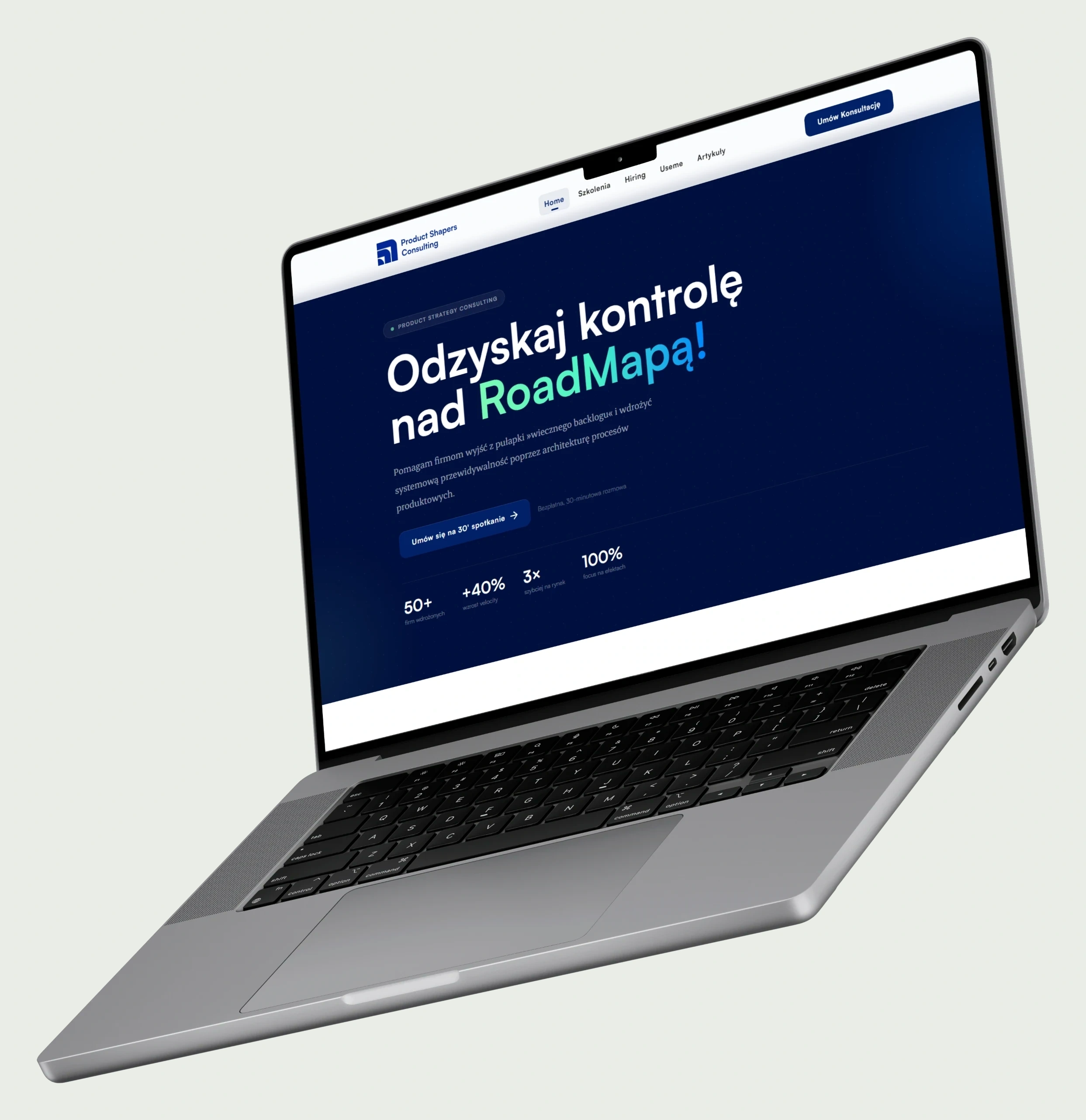 Product Shapers — device mockup